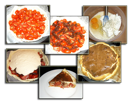 Zubereitung Tomaten-Tarte mit Ziegenkäse