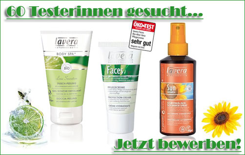 Teste die Naturkosmetikprodukte von lavera...