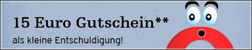 Mirapodo sagt SORRY mit 15 Euro Gutschein