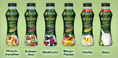 ACTIVIA Joghurt Drink - Sorten