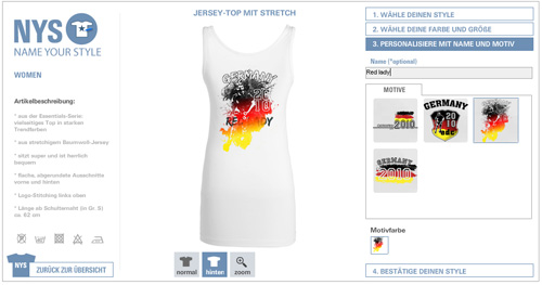 Esprit: individuelles WM-Shirt