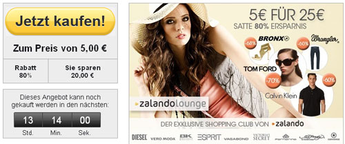 80% sparen in der zalandolounge
