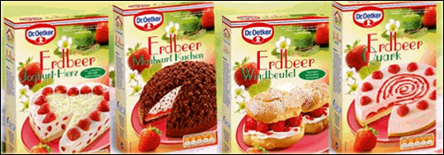 Dr. Oetker Backideen mit Erdbeeren