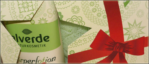 alverde: Geschenkset 2010 – Duschcreme + Körperlotion Pistazienmilch