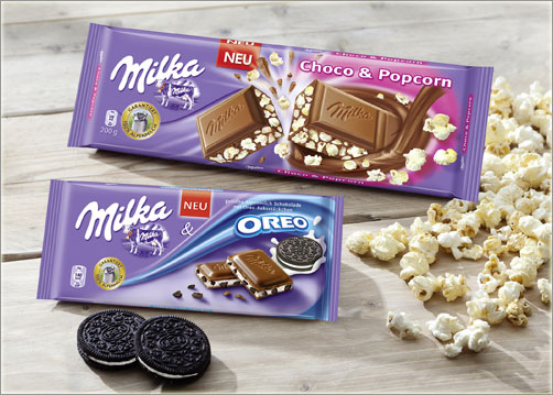 Milka & Oreo und Milka Choco & Popcorn