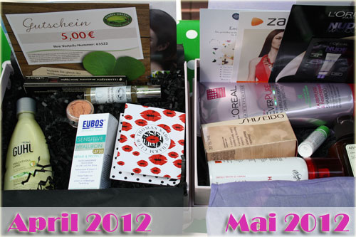Glossybox April Mai Vergleich