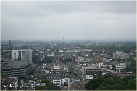 Düsseldorf von oben - in grau.